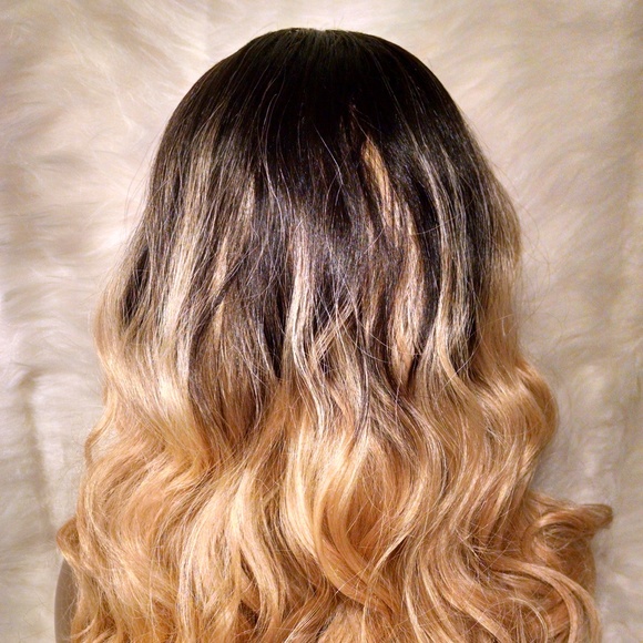 Synthetic Lace Front Wig (Blond Ombre)